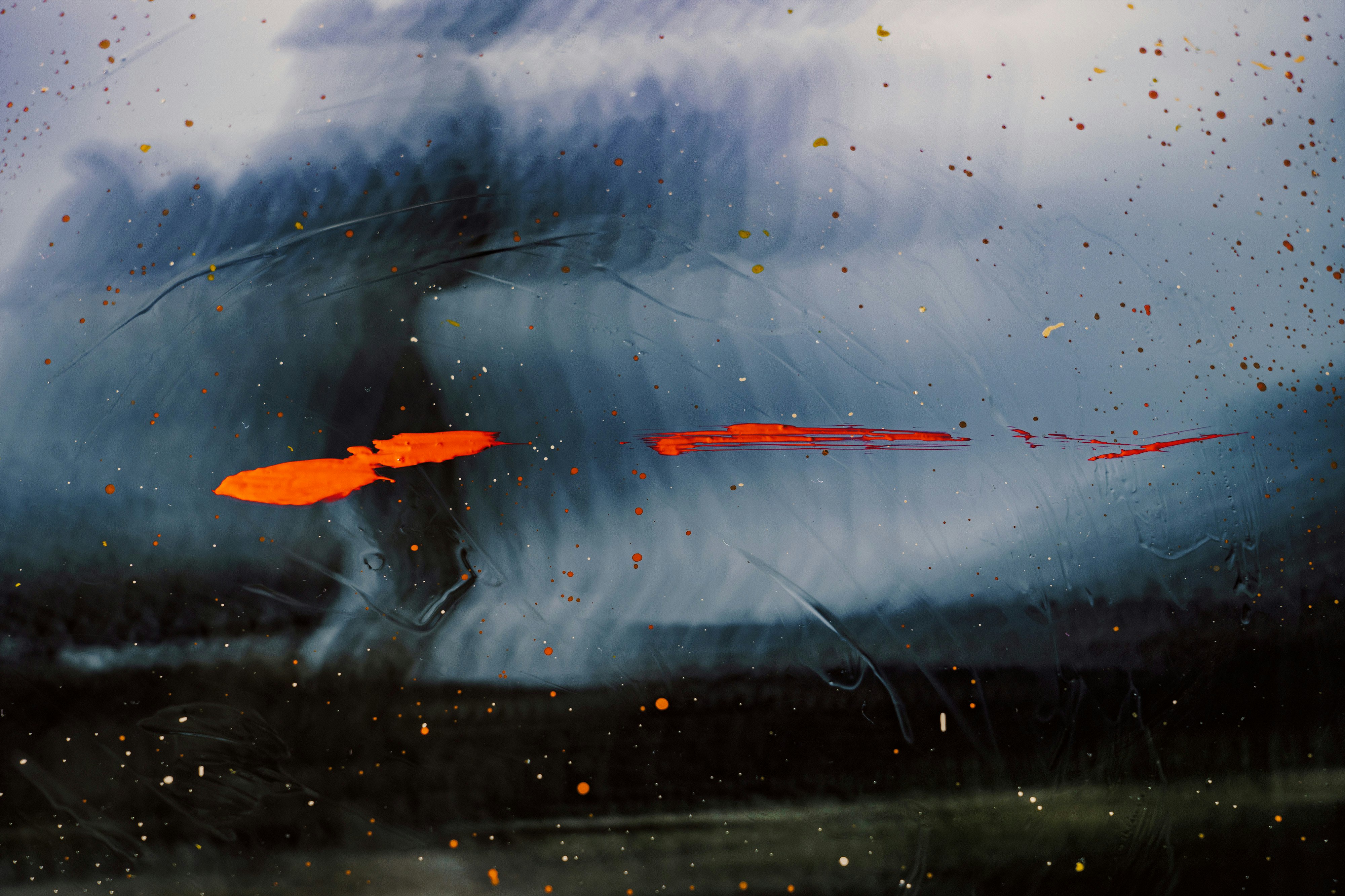 water droplets on glass window